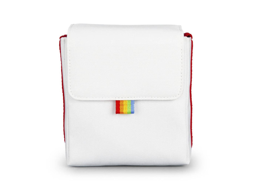 Bolso Polaroid blanco y rojo