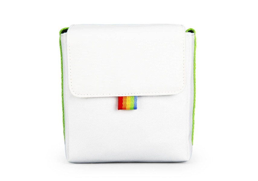 Bolso Polaroid blanco y verde vista frontal