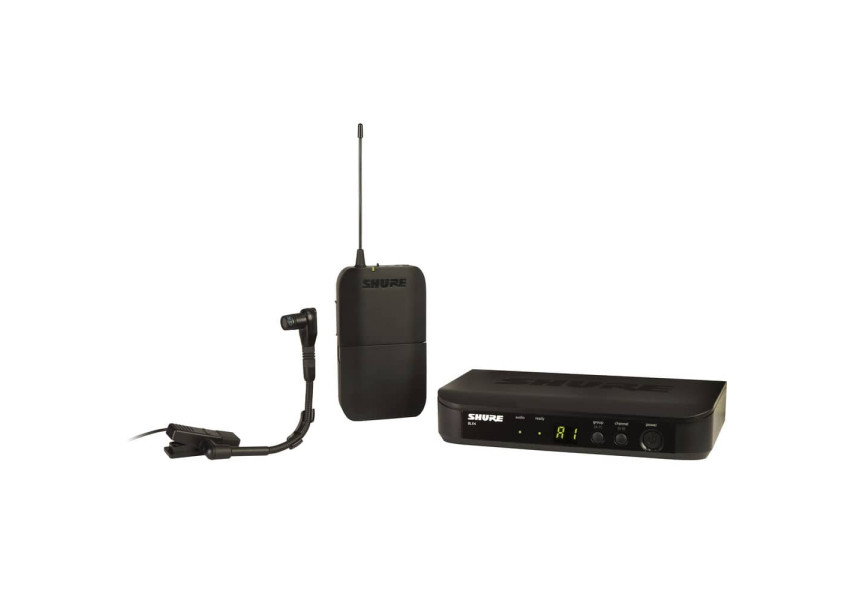 Shure BLX14/B98 Sist de micrófono inalámbrico para inst vista de perfil