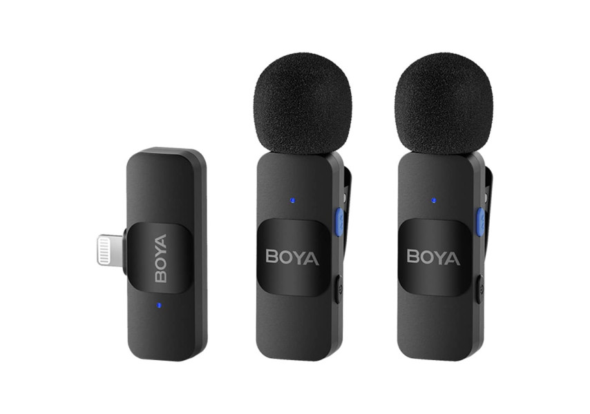 BOYA BY-V2 Sist de Mic Inalámbrico 2 personas Lightning