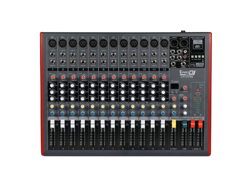 Mixer CH12 USB vista superior