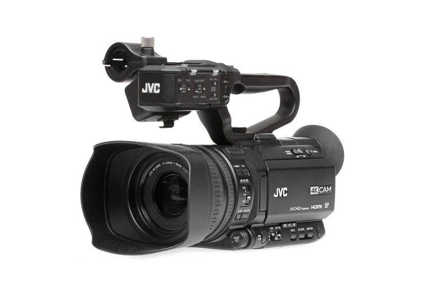 Videocámara GY-HM250 vista de perfil
