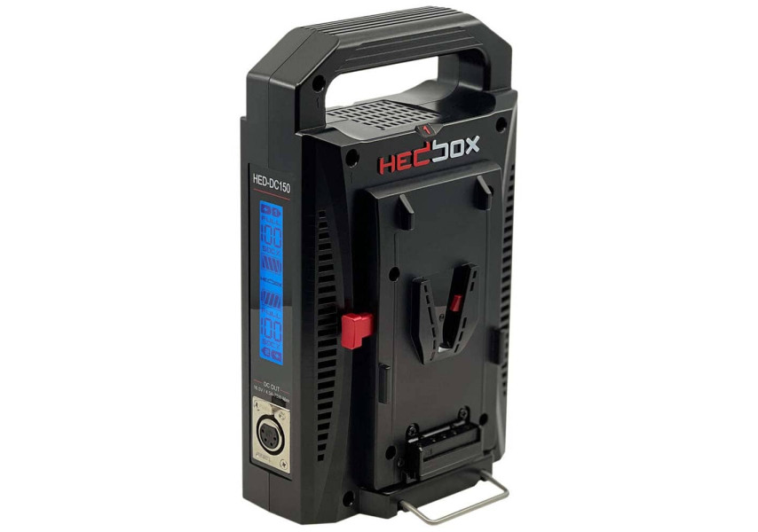 HED-DC150V Cargador de batería Dual vista de perfil