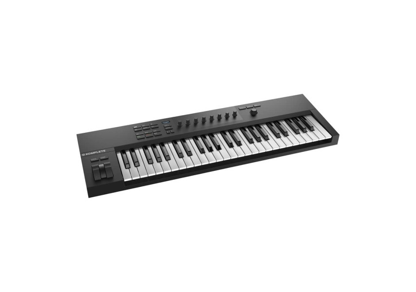 Teclado controlador KOMPLETE A49 vista de perfil