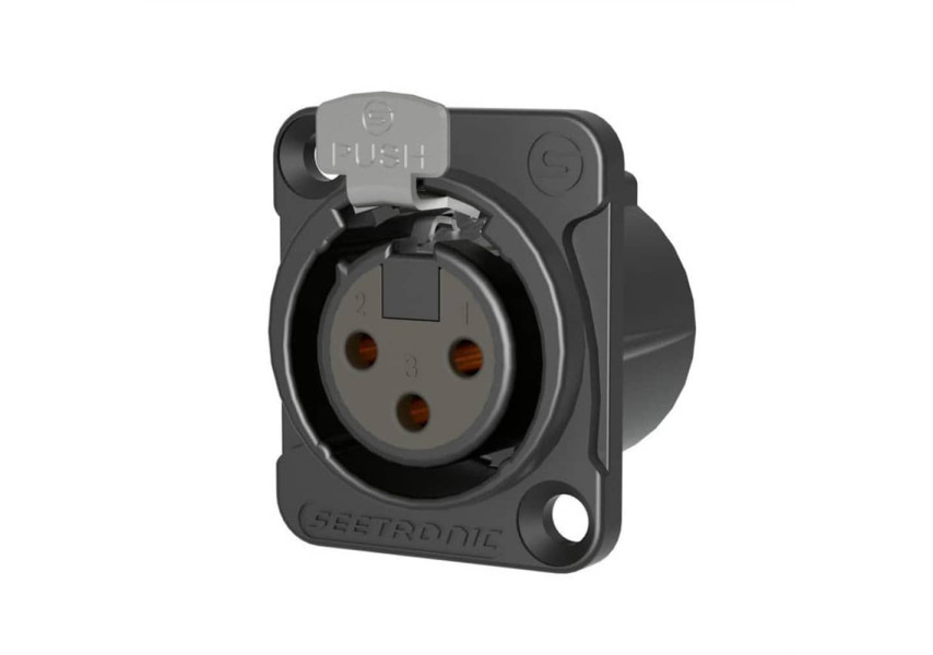 Seetronic MK3F2C-BG Conector XLRF 3 pines para panel o chasis 