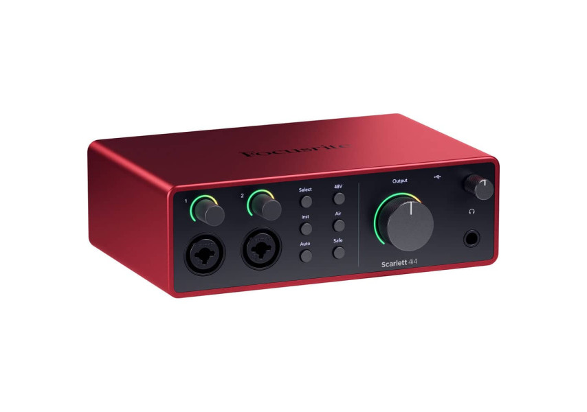 Interfaz Scarlett 4i4 4ta Gen vista de perfil
