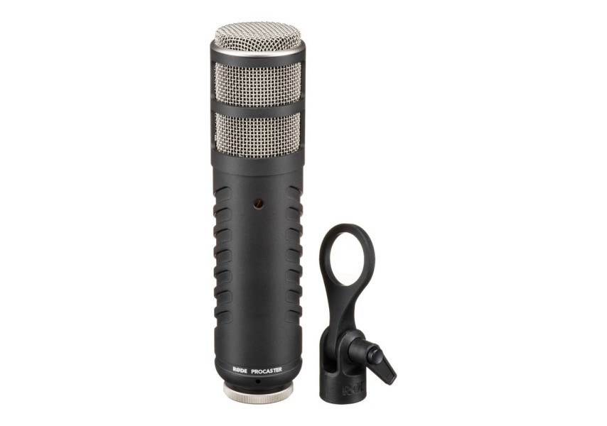 Micrófono Podcaster con montaje RM2 vista frontal