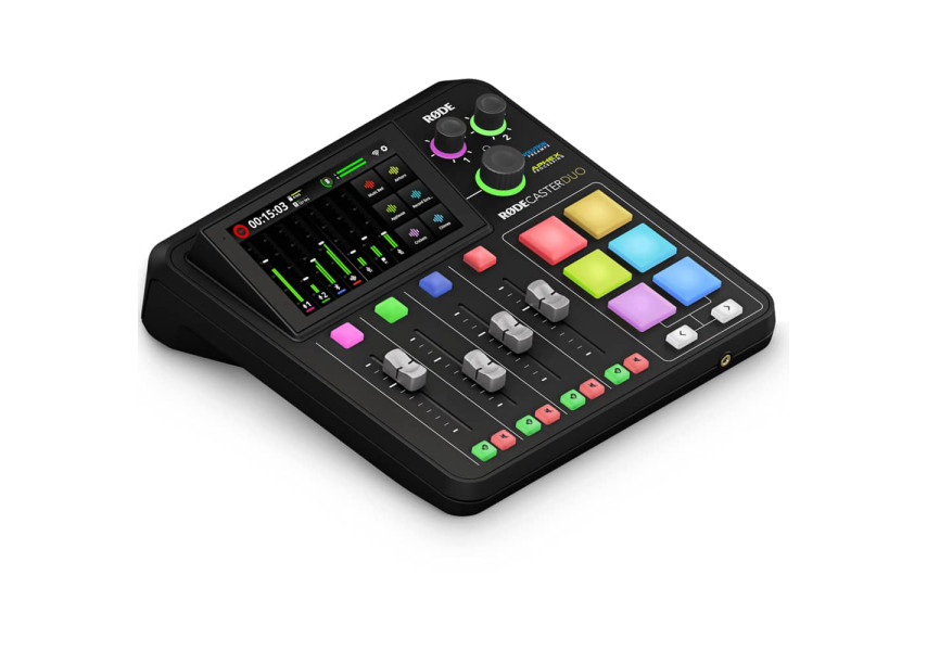 Interface RodeCaster Duo vista de perfil