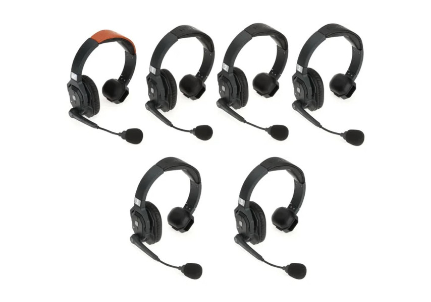 Hollyland Solidcom SE 6S (1.9 GHz) Un Auricular principal y cinco auriculares secundarios