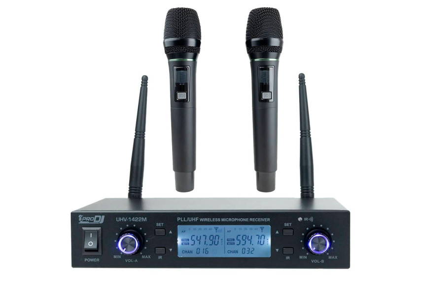 Pro DJ UHV-1422M Kit de Micrófonos Inalámbricos