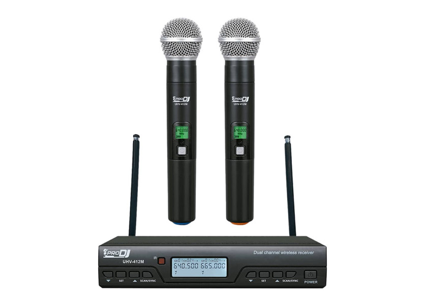 Kit de micrófonos Pro DJ UHV-412M