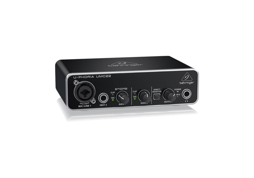 Behringer UMC22 vista de perfil