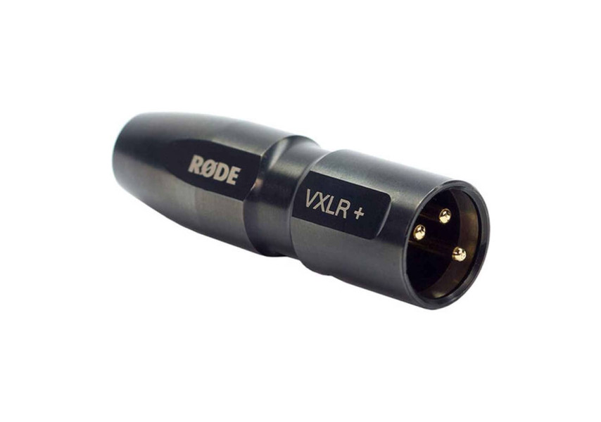 RODE VXLR+ Adaptador 3.5mm a XLR con Phantom Power vista frontal