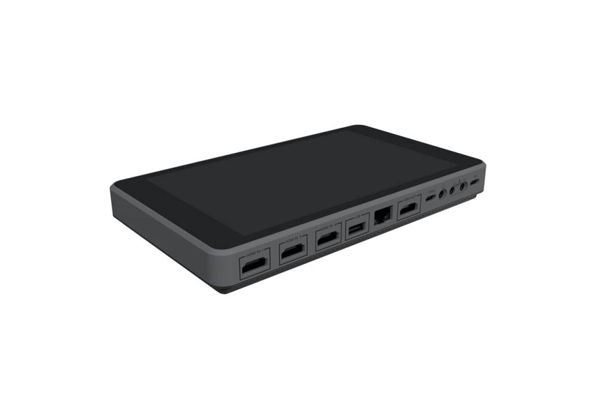 YoloBox Pro vista de perfil y conexiones