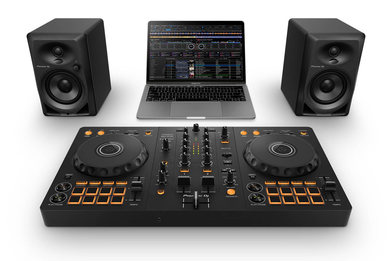 Configuración del Controlador DDJ-FLX4 con rekordbox, laptop y monitores