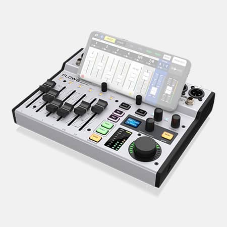 Interfaz FLOW 8 conectada a un smartphone por Bluetooth