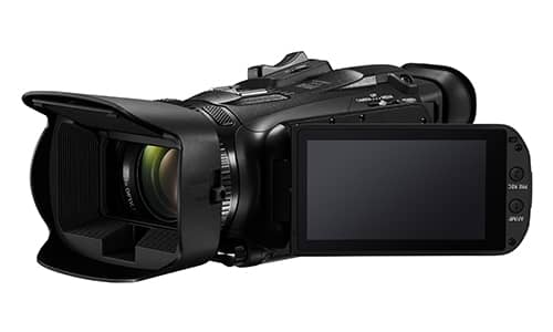 Videocámara Canon HF G70 vista de perfil