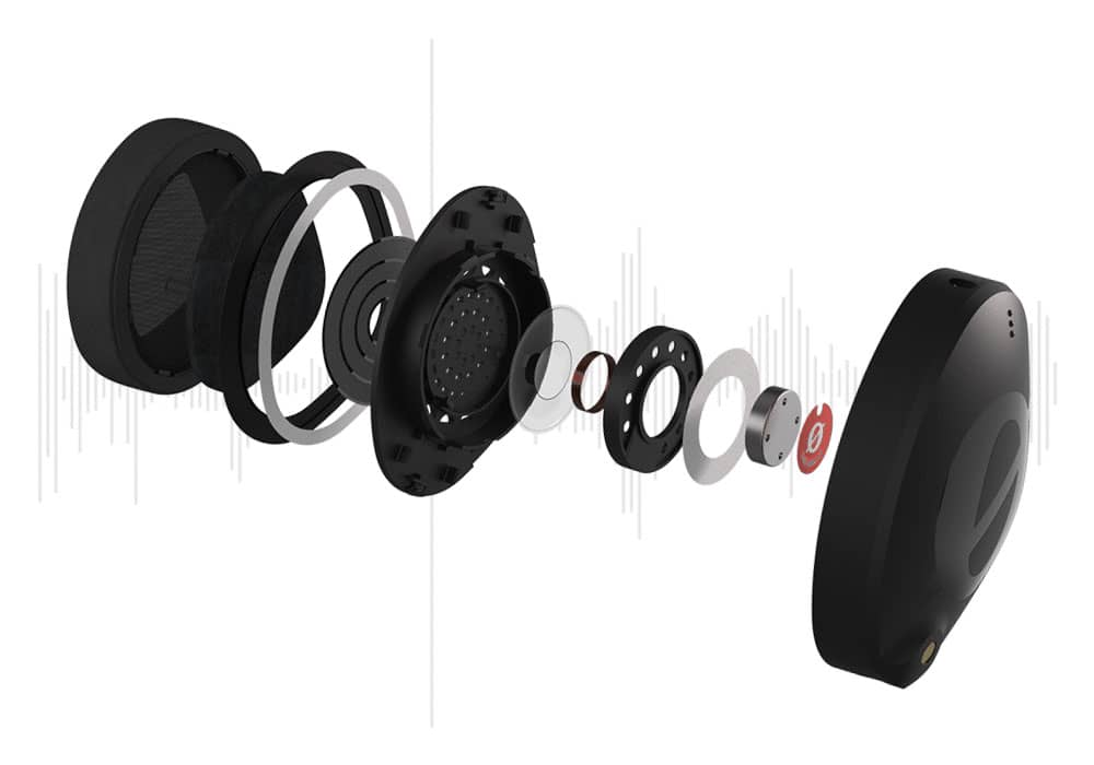 Componentes del auricular y driver de los RODE NTH-100