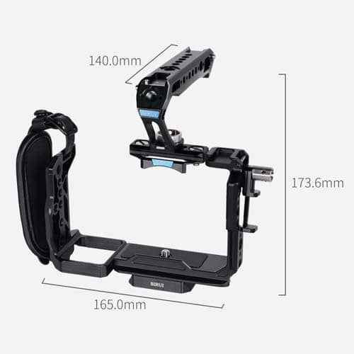 Medidas del Kit de Jaula Completa para Sony FX3 & FX30 vista de perfil