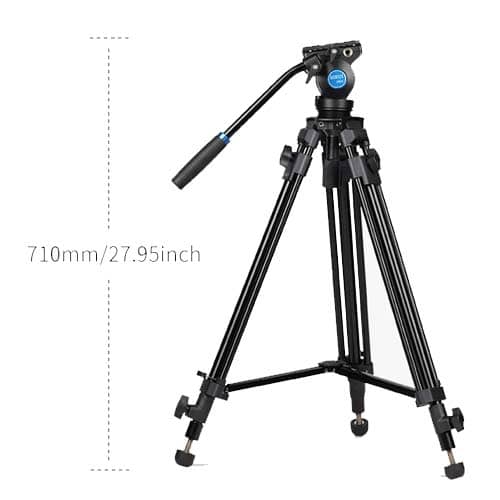 Altura mínima del SH05 Kit de trípode de vídeo vista de perfil