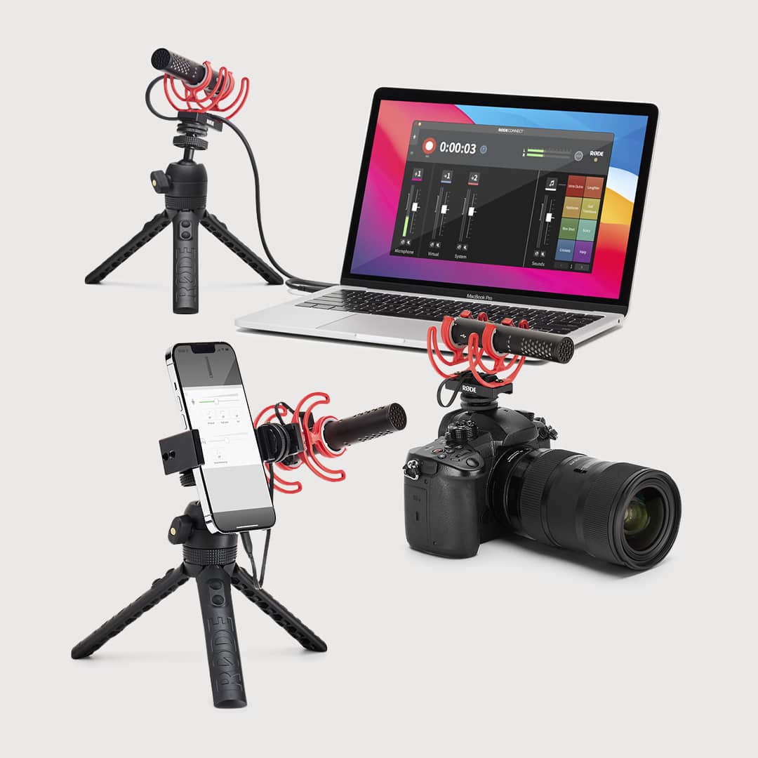 VideoMic Go II con multiples dispositivos
