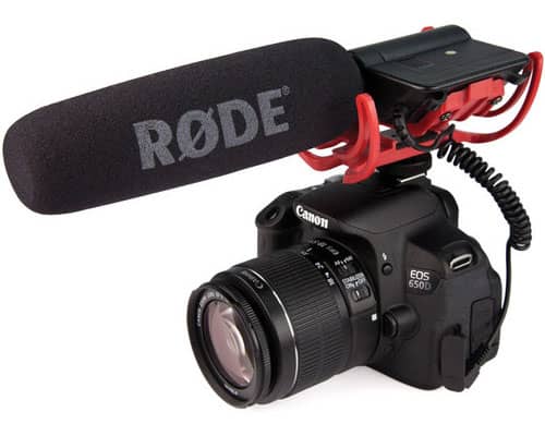 Videomic Rycote con cámara