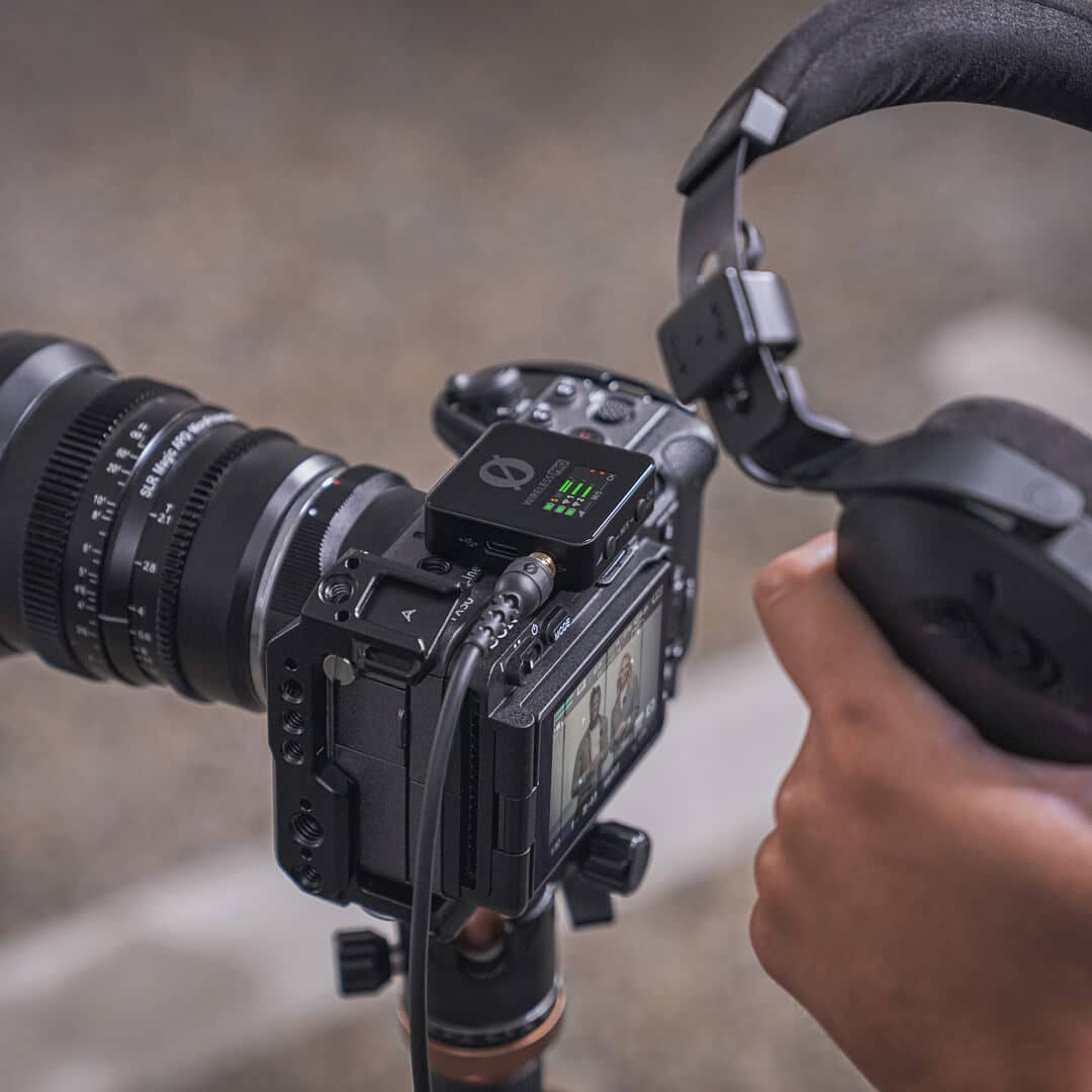Receptor Wireless Pro conectado a una cámara DSLR