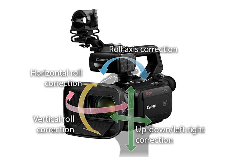 Estabilización de 5 ejes de la Videocámara Canon HF G70