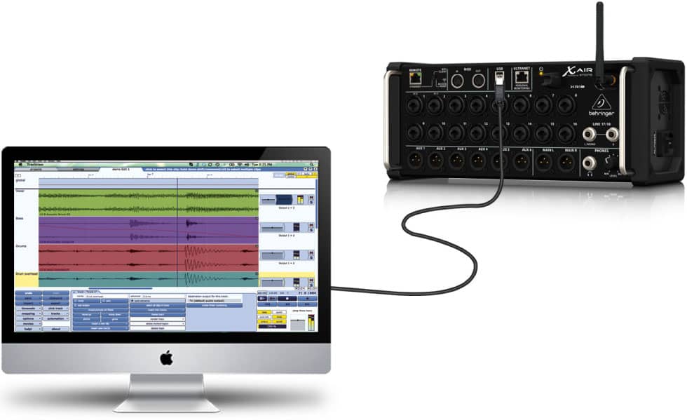 Conexión ethernet del behringer XR18