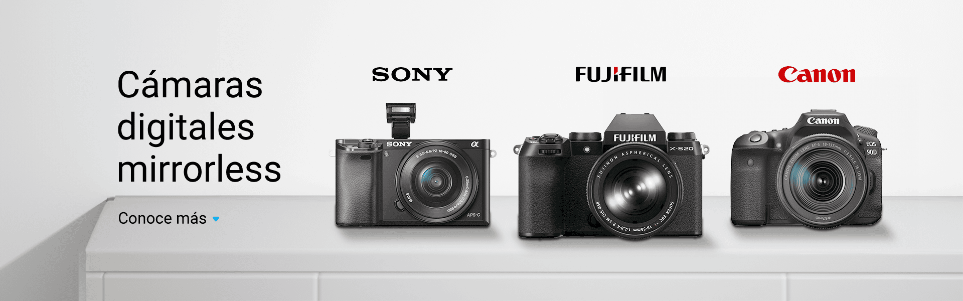 Tres cámaras digitales